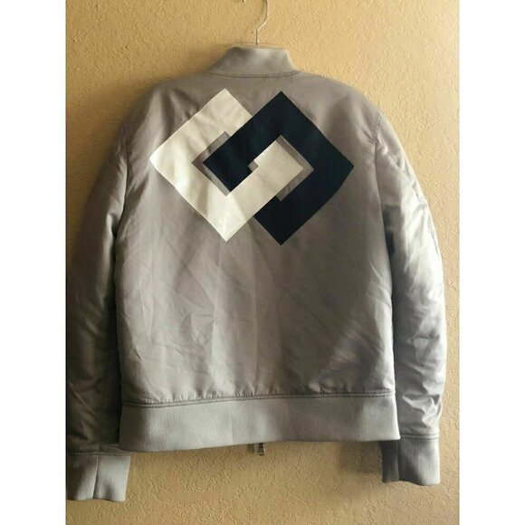 Diesel Black Gold Men Gray Jebok Bomber Jacket 50 - Picture 2 of 12